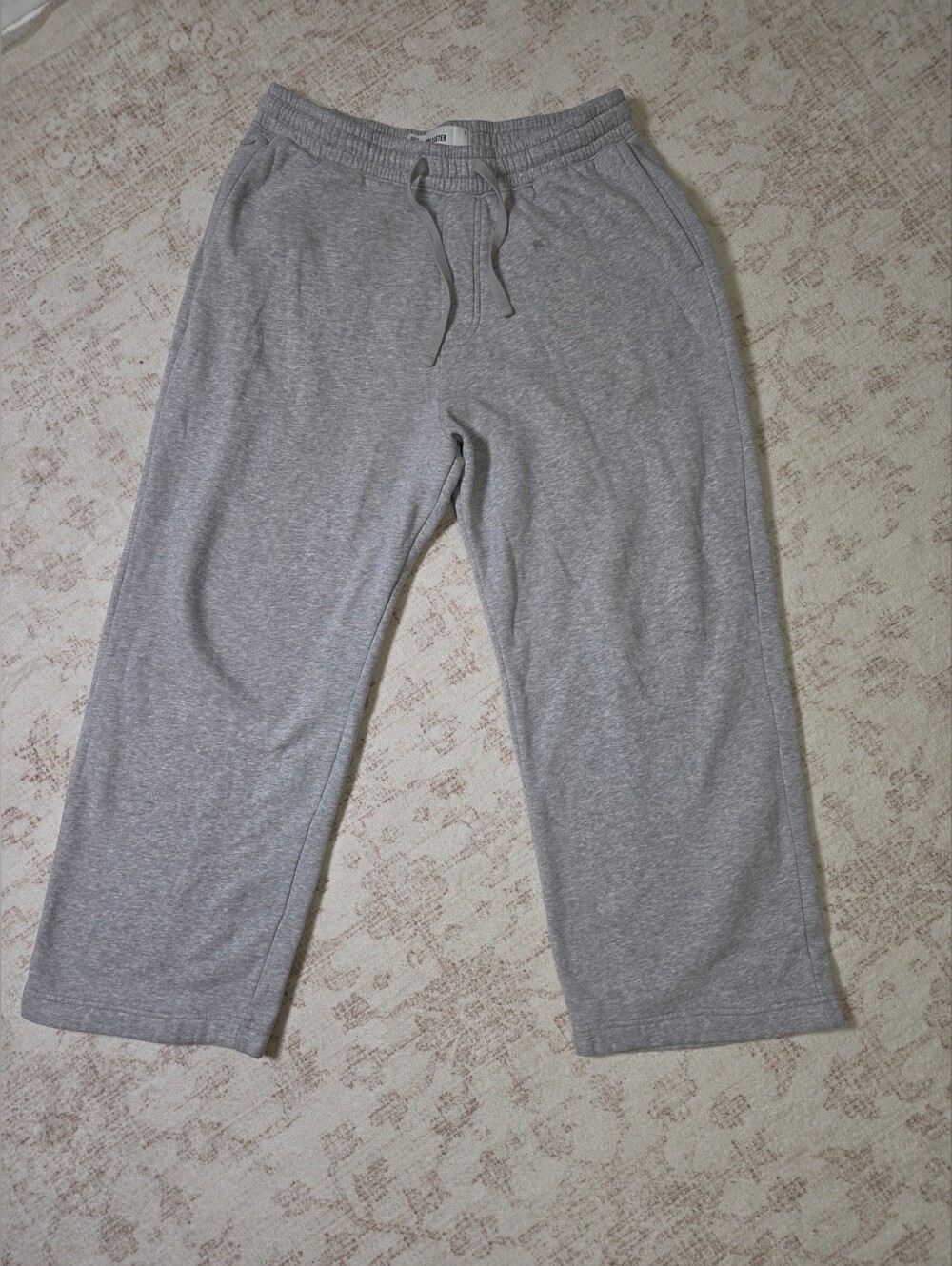 Hollister Heather Gray Drawstring Sweatpants Size Large Comfy Lounge Pants